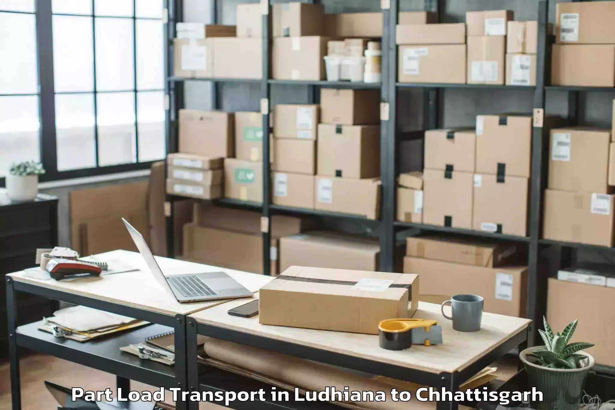 Affordable Ludhiana to Abhanpur Part Load Transport